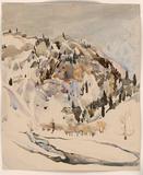 司徒乔 《雪景》水彩 1945年 26.8x22.2cm.jpg