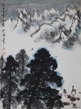 05-胡定鹏 国画《雪山双鹿图》.JPG