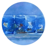 李小淳，《蓝色》，布面油画，110X110cm，  2024.jpg