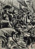 《过年啦》黄河 2022年 素描 104cm×75cm 东地仓库画廊藏.jpg